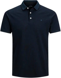 Jack & Jones Poloshirt JJEPAULOS POLO SS NOOS dunkelblau
