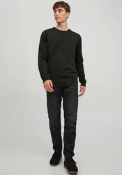 JACK & JONES Pullover JjeBasic Rundhals Strickpulli Oberteil 