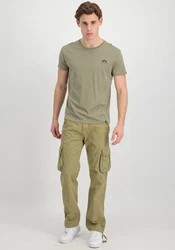 Alpha Industries T-Shirt Backprint T Khaki/Dunkelgrün