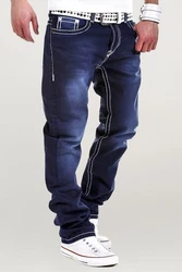 MT Styles Jeans Straight-Fit Hose RJ-133 Dunkelblau/Blau