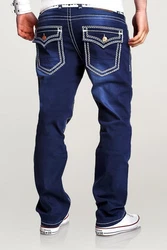 MT Styles Jeans Straight-Fit Hose RJ-133 Dunkelblau/Blau