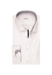 Businesshemd Slim Slim Langarm Kentkragen Uni