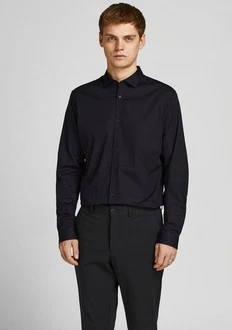 Jack & Jones Langarmhemd Black Jack & Jones Langarmhemd Black