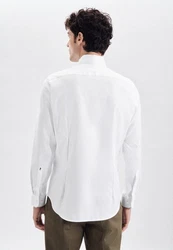 seidensticker Businesshemd Shaped Langarm Kentkragen Slim Fit Creme/Weiß/Braun