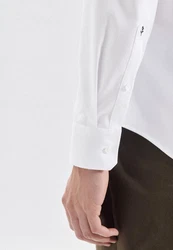 seidensticker Businesshemd Shaped Langarm Kentkragen Slim Fit Creme/Weiß/Braun