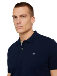 TOM TAILOR Poloshirt navy/wei