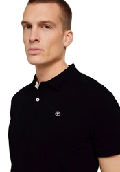 TOM TAILOR Poloshirt orange/schwarz/weiß
