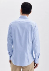 seidensticker Businesshemd Shaped Langarm Kentkragen Slim Fit Hellblau/Blau