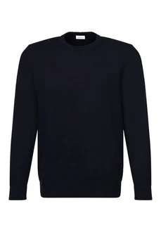 seidensticker Strickpullover Rundhals Dunkelblau/Schwarz
