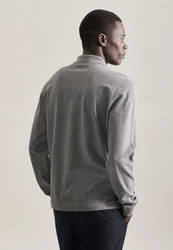 seidensticker Poloshirt Regular Langarm Kragen Uni 