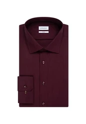 seidensticker Businesshemd X-Slim Langarm Kentkragen Uni Dunkelrot/Lila/Bordeaux/Rosa/Braun