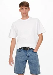 ONLY & SONS T-Shirt Fred Weiß/Grau