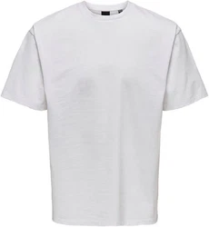 ONLY & SONS T-Shirt Fred Weiß/Grau