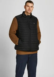 Jack & Jones Plus Weste Schwarz/Braun/Rot