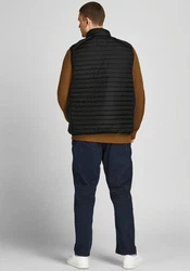 Jack & Jones Plus Weste Schwarz/Braun/Rot