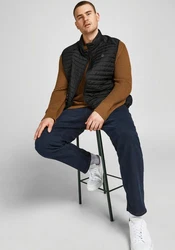Jack & Jones Plus Weste Schwarz/Braun/Rot