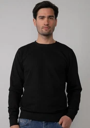 Petrol Industries Sweatshirt 'Essential' mit Rundhalsausschnitt Schwarz/Dunkelgrau