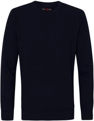 Petrol Industries Sweatshirt 'Essential' mit Rundhalsausschnitt Schwarz/Dunkelblau/Rot