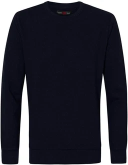 Petrol Industries Sweatshirt 'Essential' mit Rundhalsausschnitt Schwarz/Dunkelblau/Rot