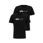 Alpha Industries Rundhalsshirt Label T 2 Pack schwarz/wei Alpha Industries Rundhalsshirt Label T 2 Pack schwarz/wei