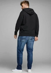 Jack & Jones Plus Sweatshirt JJEcorp schwarz/wei