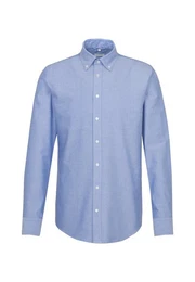 Businesshemd Regular Regular Langarm Button-Down-Kragen Uni