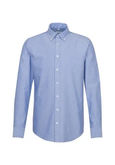 seidensticker Businesshemd Regular Langarm Button-Down-Kragen Uni