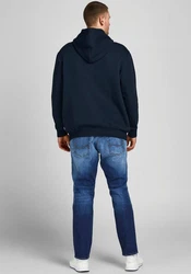 Jack & Jones Plus Sweatshirt JJEcorp Dunkelblau/Hellblau