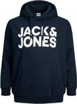 Jack & Jones Plus Sweatshirt JJEcorp Dunkelblau/Hellblau
