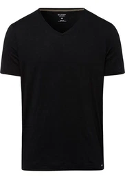 T-Shirt Casual mit hohem Leinenanteil