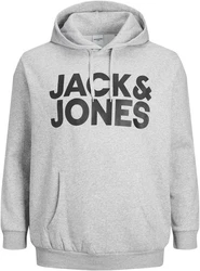 Jack & Jones Plus Sweatshirt JJEcorp Hellblau/Grau/Schwarz/Dunkelgrau