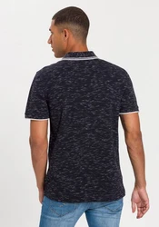 H.I.S Poloshirt kurzärmelig schmal geschnitten mit Polokragen Dunkelblau/Dunkelgrau/Schwarz/Grau