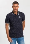 H.I.S Poloshirt kurzärmelig schmal geschnitten mit Polokragen Dunkelblau/Dunkelgrau/Schwarz/Grau