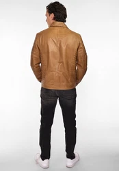 Maze Herren Lederjacke William Braun/Beige