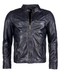 Maze Lederjacke Puckham Dunkelblau/Blau