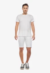 Le Temps Des Cerises Shorts BODO im 5-Pocket Design Weiß/Creme/Khaki/Grau/Beige