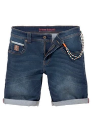 Jeansshorts (Set, 2-tlg., mit Band) bequemer Sitz, gerade Beinform, mit praktischen Taschen