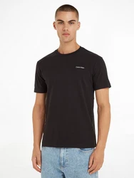 Calvin Klein T-Shirt Micro Logo Schwarz/Rot