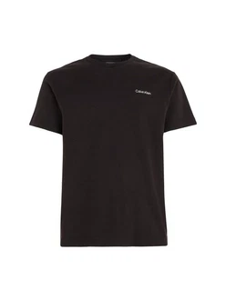 Calvin Klein T-Shirt Micro Logo Schwarz/Rot