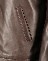 JCC Lederjacke Luca Dunkelgrün/Dunkelbraun/Grau/Braun