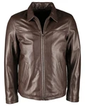 JCC Lederjacke Luca Dunkelgrün/Dunkelbraun/Grau/Braun