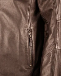 JCC Lederjacke IK3 Dunkelbraun/Braun/Grau
