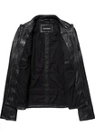 Bruno Banani Lederjacke Flint Bikerkragen Schwarz/Rot/Braun/Gelb