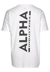 Alpha Industries T-Shirt Backprint T Weiß/Creme/Grau