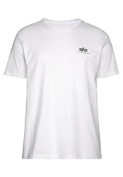 Alpha Industries T-Shirt Backprint T Weiß/Creme/Grau