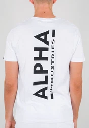 Alpha Industries T-Shirt Backprint T Weiß/Creme/Grau