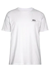 Alpha Industries T-Shirt Backprint T Weiß/Creme/Grau