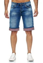 Shorts Satto mit kariertem Umschlag