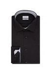 Seidensticker Businesshemd X-Slim Langarm Kentkragen Uni Schwarz/Dunkelgrau/Dunkelrot