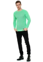 Strickpullover mit modernem Rundhalsausschnitt